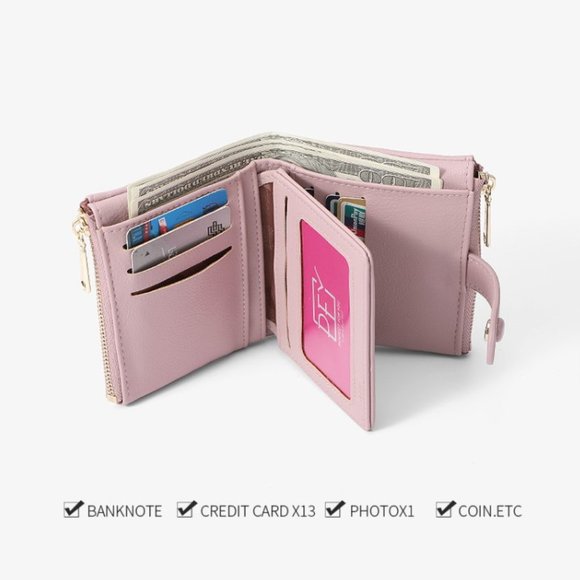 Minimalist Contemporary Soft Medium Wallet for Women - Picture 10 of 12